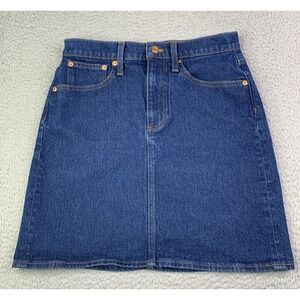 J.Crew Jean Skirt Womens Size 27 Pockets Cotton Blend Western Casual Preppy